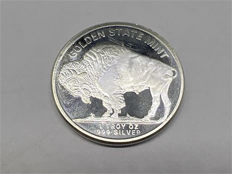 1 OZ 999 FINE SILVER GOLDEN STATE MINT COIN
