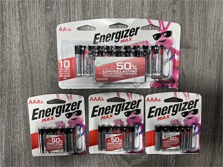 (NEW) ENERGIZER MAX BATTERY PACKS