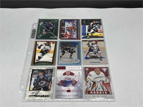 9 NHL NUMBERED OR LIMITED CARDS