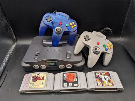 N64 CONSOLE AND GAMES - VERY GOOD CONDITION