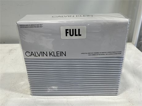 (NEW) CALVIN KLEIN 4 PIECE FULL SHEET SET - RETAIL $179.99