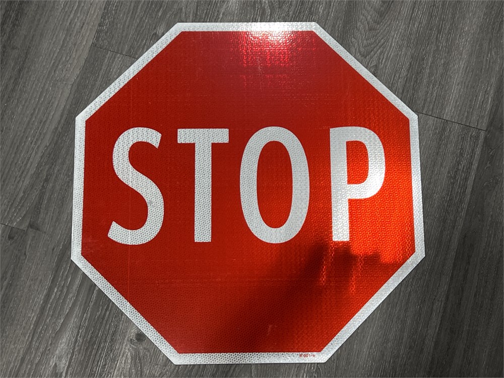Urban Auctions - RETROREFLECTOR STOP SIGN - 24” x 24”