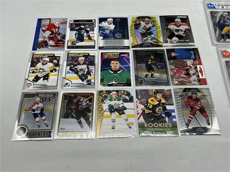 15 NHL ROOKIE CARDS