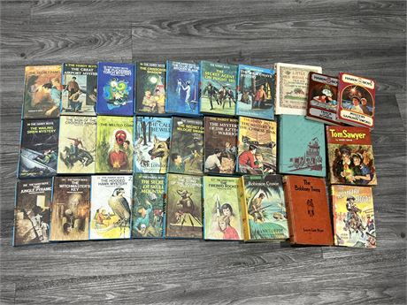 HARDY BOY HARD COVER BOOKS & OTHER VINTAGE BOOKS