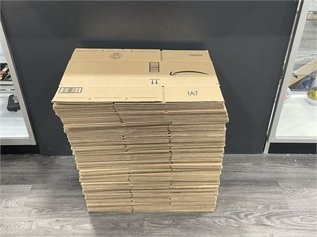 60 NEW 13”x11”x3” CARDBOARD SHIPPING BOXES