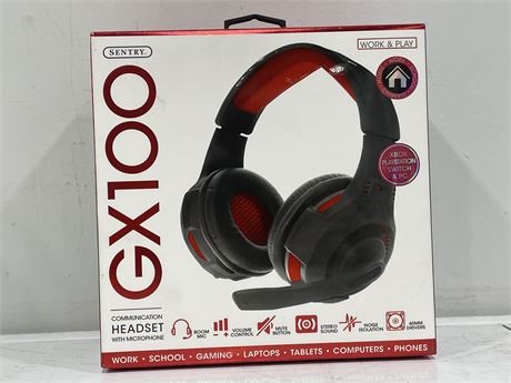 NEW IN BOX SENTRY GX100 HEADSET EITH MICROPHONE