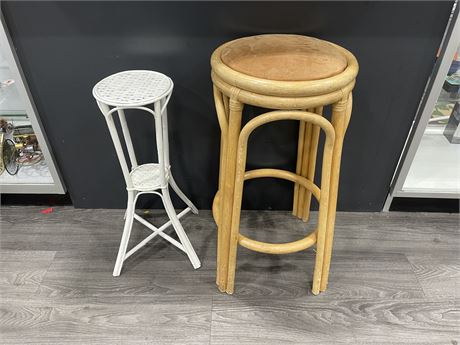BAMBOO STOOL & PLANT STAND 14”x28”
