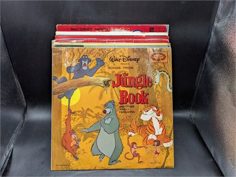 12 KIDS RECORDS - CONDITION VARIES - MOST SCRATCHED OR SLIGHTLY SCRATCHED