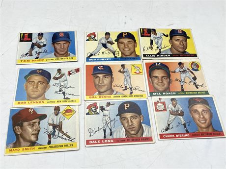 9 1950’S BASEBALL CARDS