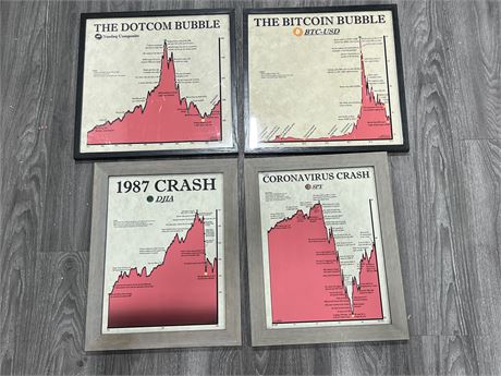 4 EDUCATIONAL FRAMED POSTERS (Top 2 are 17”x17”)