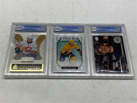 3 GCG GRADED ROOKIE CARDS