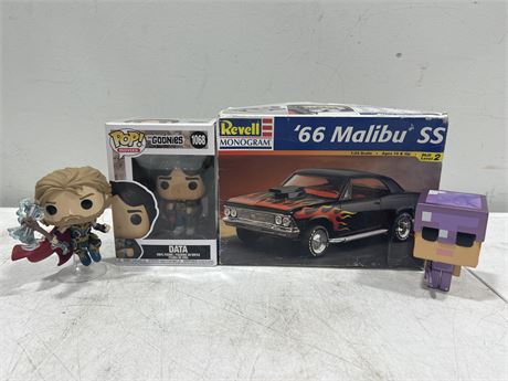 COLLECTABLES LOT - FUNKOS + REVELL MODEL
