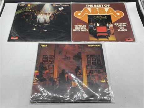 3 ABBA RECORDS - VG+