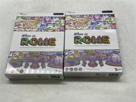 (2 SEALED) WHEN IN ROME TRAVEL TRIVIA GAME
