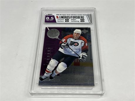 HGA 8.5 LINDROS / FORSBERG DOUBLE SIDED UD ALL STARS
