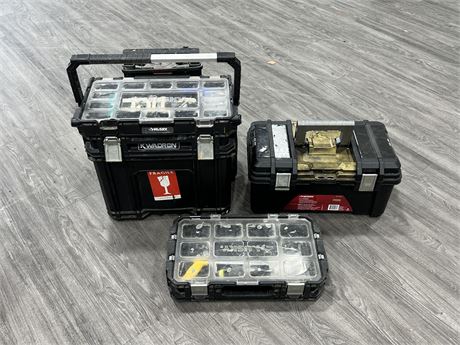 TOOL BOXES W/CONTENTS - SOME DAMAGE TO THE BOXES