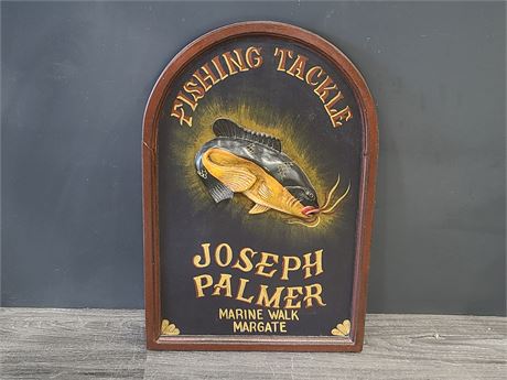 FISHING TACKLE JOSEPH PALMER SIGN (24"x16")