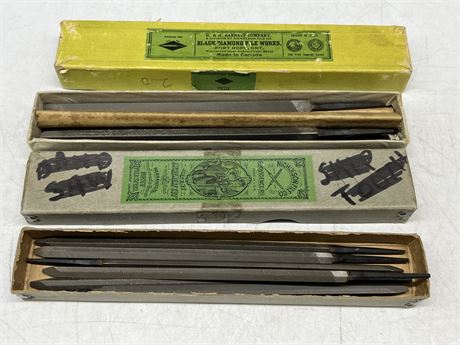 2 BOXES OF VINTAGE NEW OLD STOCK STEEL FILES