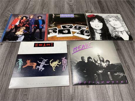 5 HEART RECORDS (Good condition)