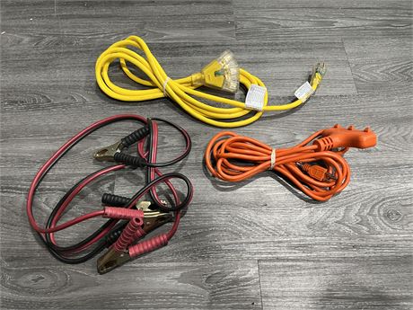 JUMPER CABLES / 2 AS NEW EXTENSION CORDS