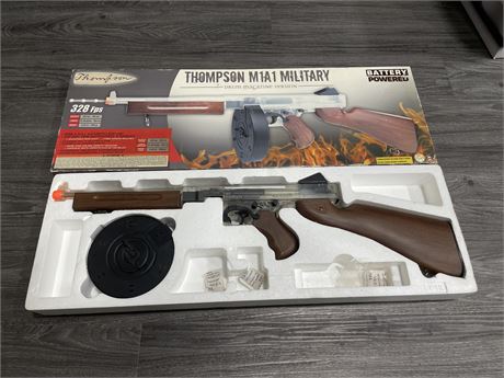 THOMPSON M1A1 MILITARY AIRSOFT GUN IN ORIGINAL BOX