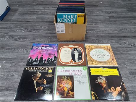 BOX OF CLASSICAL RECORDS