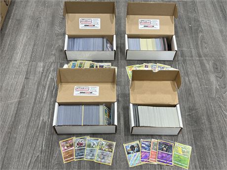 4 BOXES OF POKÉMON CARDS