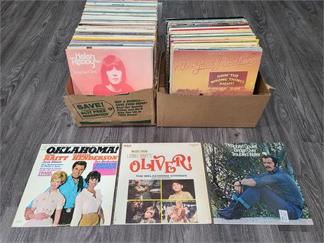 2 BOXES OF RECORDS (Most are in good condition)