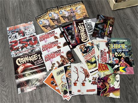 LOT OF COMIC RELATED POSTERS, ETC