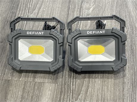 2 DEFIANT LED WORK LIGHTS