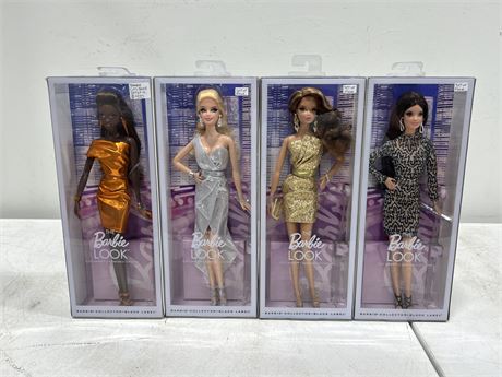 SET OF 4 BARBIE CITY SHINE IN BOX (13” tall)