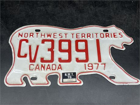 1977 NWT LICENCE PLATE