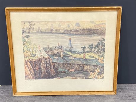 FORT LEVIS PAINTING SIGNED HORNYANSKY (17.5”X21”)