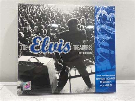 SEALED ELVIS TREASURES - REMOVABLE DOCUMENTS, MEMORABILIA + AUDIO CD