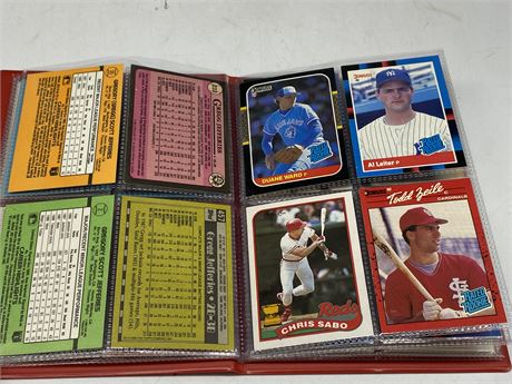 1990s MLB ROOKIE ALBUM W/ 40 ROOKIE CARDS