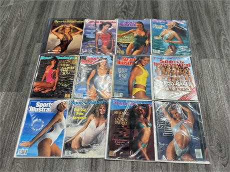12 VINTAGE SPORTS ILLUSTRATED MAGS