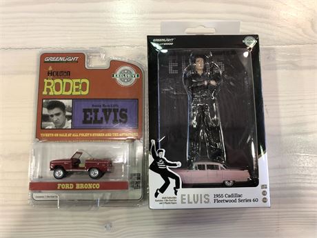 2 NEW GREENLIGHT ELVIS PRESLEY LIMITED EDITION COLLECTABLE TOYS