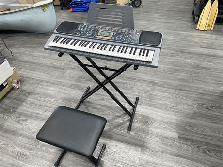 CASIO CTK-601 ELECTRIC KEYBOARD WITH BENCH AND STAND