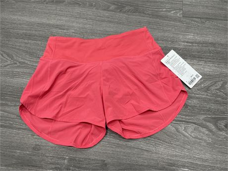 (NEW) LULULEMON SPEED UP HR SHORT 4” *LINED SIZE 6 W/ TAGS