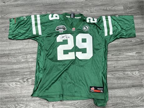 SIGNED E.DAVIS ROUGHRIDERS JERSEY SIZE XL