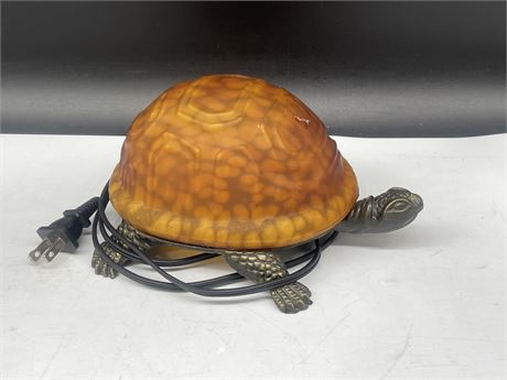 GLASS SHELL TURTLE LAMP - 8”