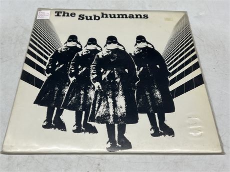 THE SUBHUMANS - RARE MADE IN VANCOUVER PUNK - NEAR MINT (NM)