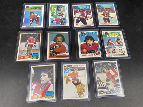 (11) 1970/80s FLYERS CARDS