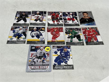 12 NHL YOUNG GUNS CARDS