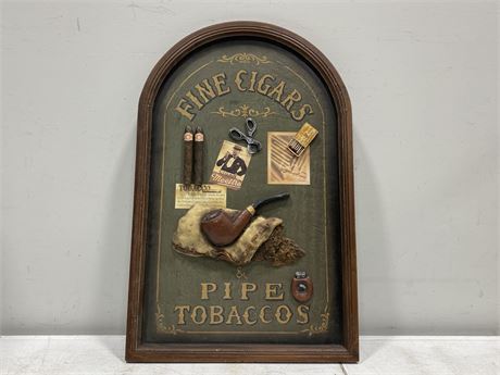 3D WOODEN FINE CIGARS SIGN (27”X17”)