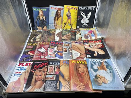 LOT OF 1970’s - 2000’s PLAYBOYS & PENTHOUSE MAGAZINES
