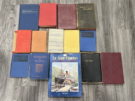 MINT ON BOX BIBLE, GOOD COMPANY STEAMSHIPS BOOK & MISC VINTAGE BOOKS