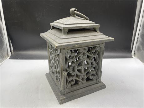 CAST IRON HANGING CANDLE HOLDER (8” x 8”)