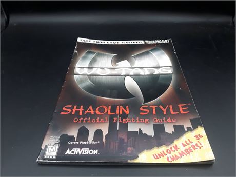 WU-TANG SHAOLIN STYLE - BRADY GUIDE BOOK - VERY GOOD CONDITION