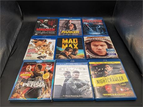 COLLECTION OF ACTION BLU-RAY MOVIES - EXCELLENT CONDITION